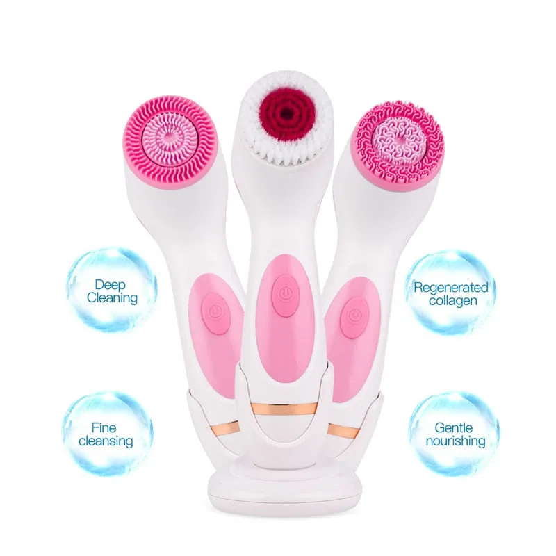 3 In 1 Electric Facial Cleansing Brush