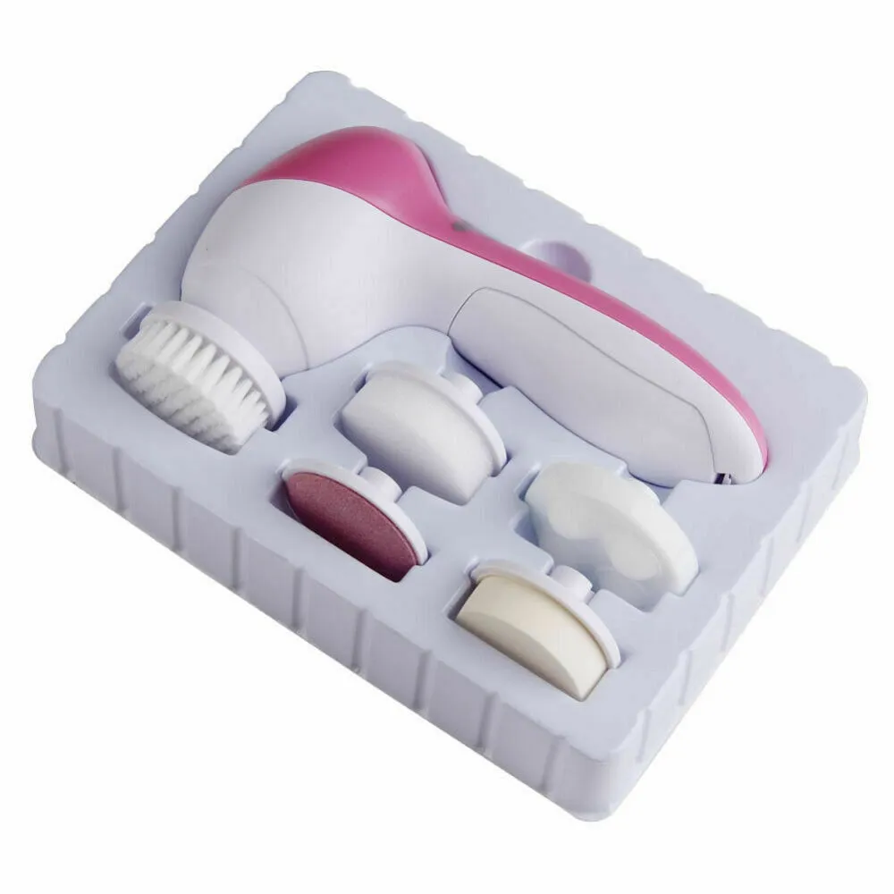5-in-1 Facial Cleansing Brush Face Massager Blackhead Removing Exfoliating Cleaner