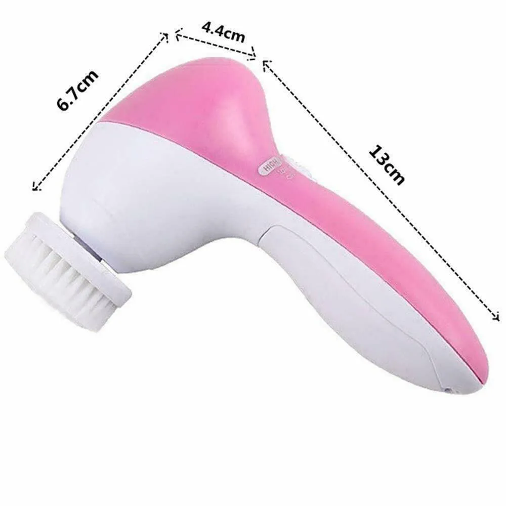 5-in-1 Facial Cleansing Brush Face Massager Blackhead Removing Exfoliating Cleaner