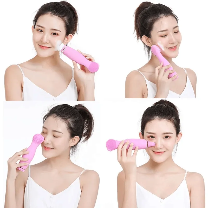 5-Piece Rotating Face Cleansing Tool With Alternating Heads AO-77873
