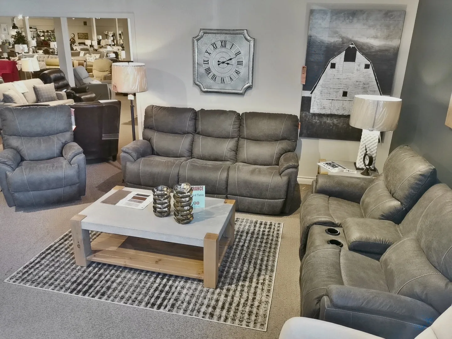 724 Trouper Reclining Loveseat with Console