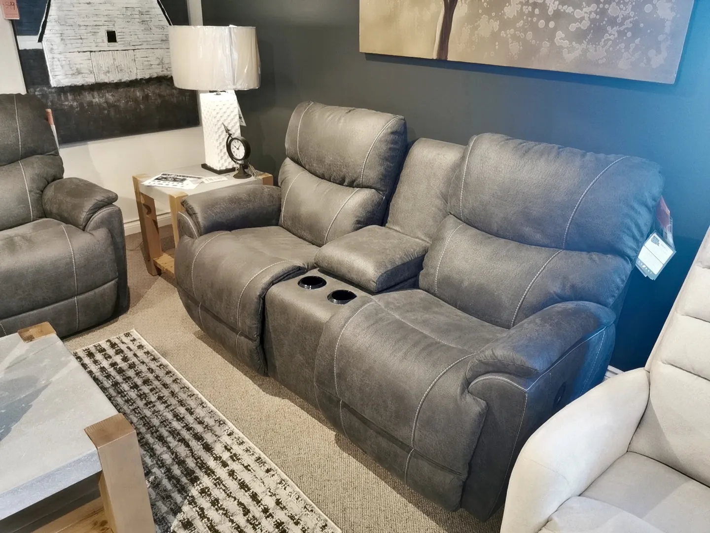 724 Trouper Reclining Loveseat with Console