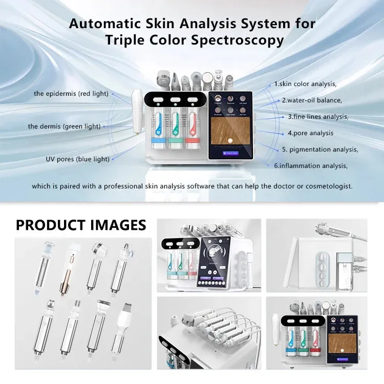 8-in-1 Professional Hydra Facial Machine - Oxygen Jet Hydration & Skin Cleansing