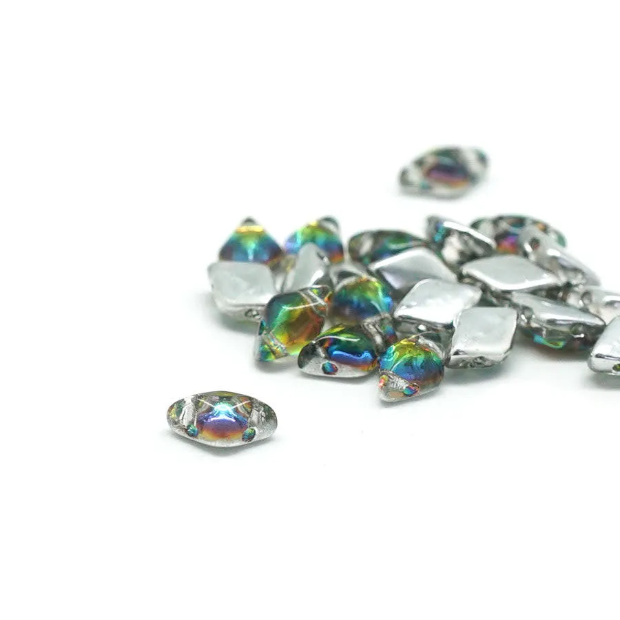 8x5mm Backlit Utopia GemDuo 2-Hole Czech Beads Tube