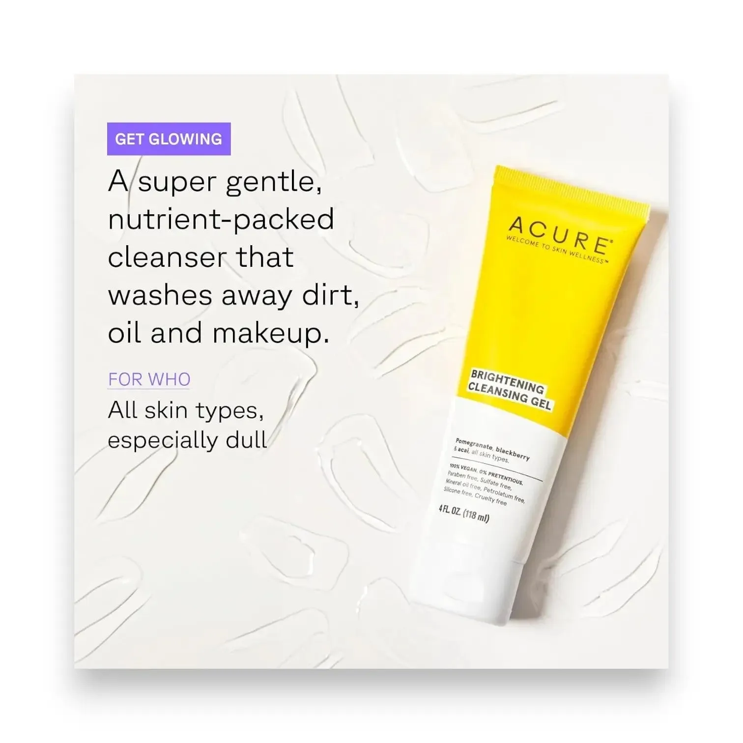 Acure Brightening Cleansing Gel 118ml