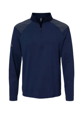 Adidas Men&#x27;s Adidas  Shoulder Stripe Quarter-Zip Team Navy Blue A520
