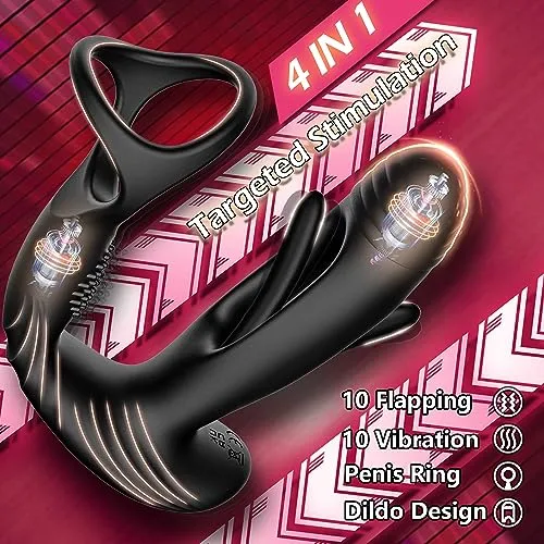 AMOVIBE -Anal Toys with 10 Flapping & Vibration Settings