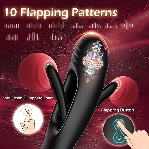 AMOVIBE -Anal Toys with 10 Flapping & Vibration Settings