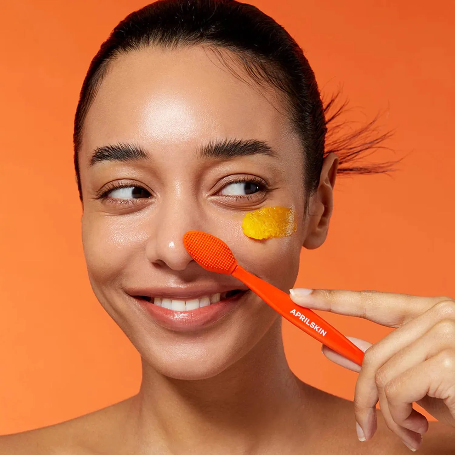 APRILSKIN Pore Cleansing Facial Silicone Brush | for Blackheads Removal & Face Scrubber | Gentle Exfoliation | Deep Pore Cleaning Massager | Pairs with Aprilskin's Carrotene Cleansing Balm