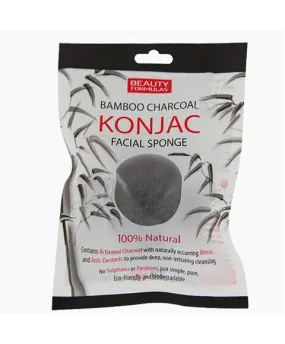 Beauty Formulas  Bamboo Charcoal Konjac Facial Sponge