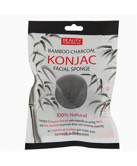 Beauty Formulas  Bamboo Charcoal Konjac Facial Sponge