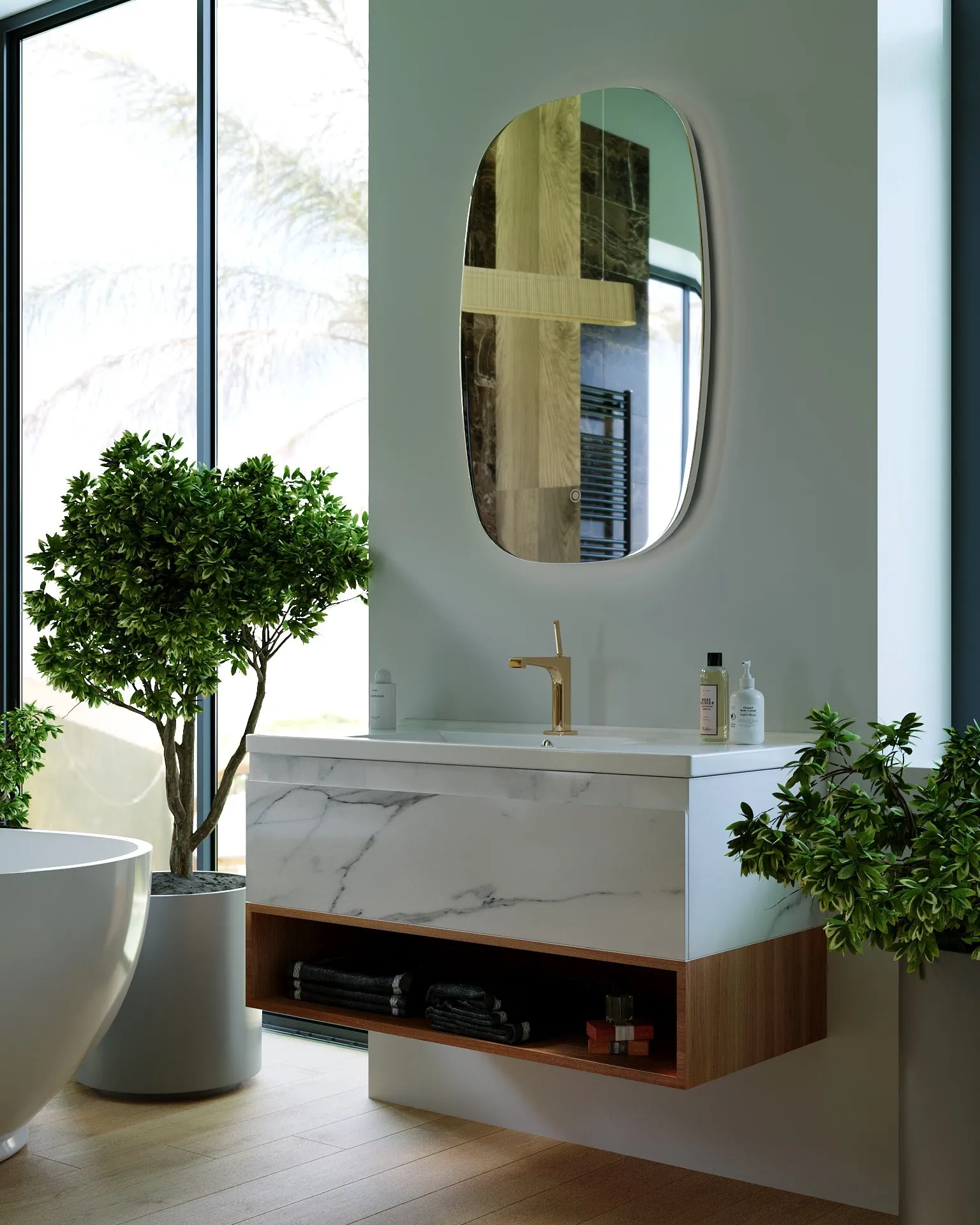Belbagno Q-Line LED Mirror