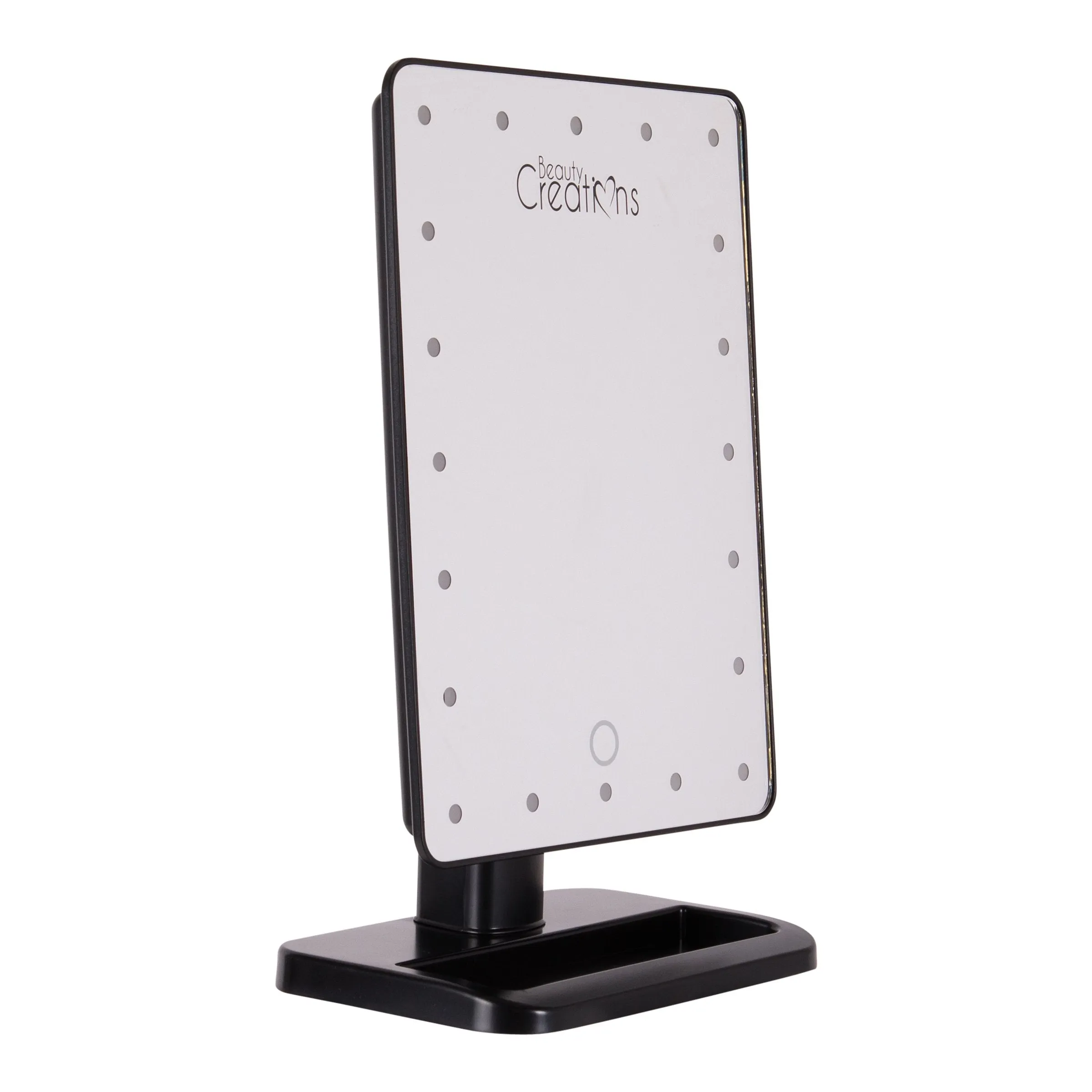 Black 20 LED Touch Small Mirror (4PC BULK PACK- $7.50 EACH)