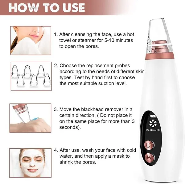 Blackhead Remover Pore Vacuum, Facial Pore Cleaner