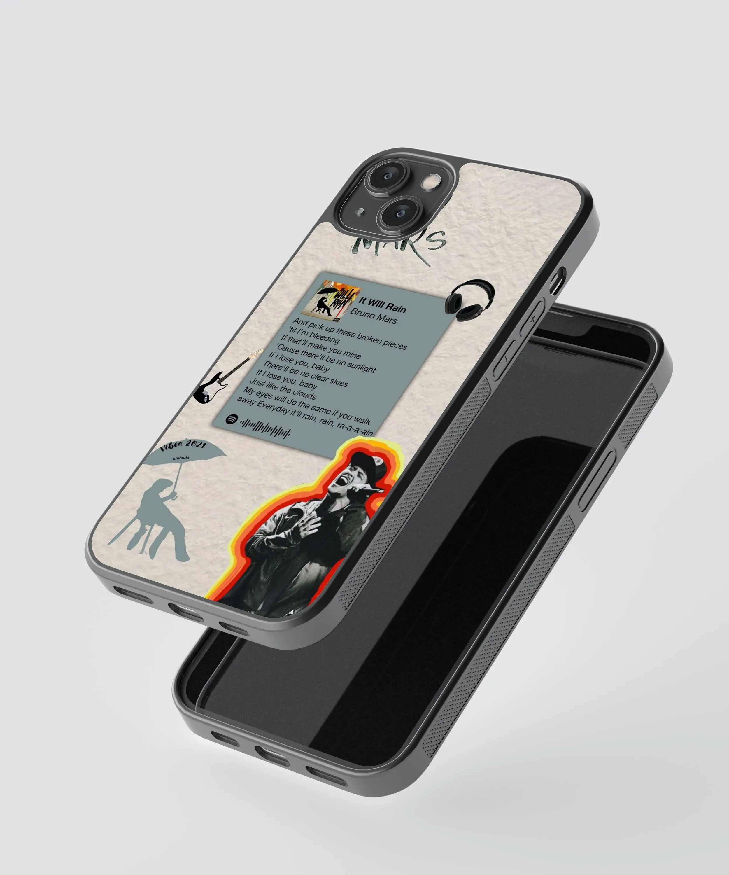 Bruno Mars It Will Rain Spotify Glass Phone Case Cover