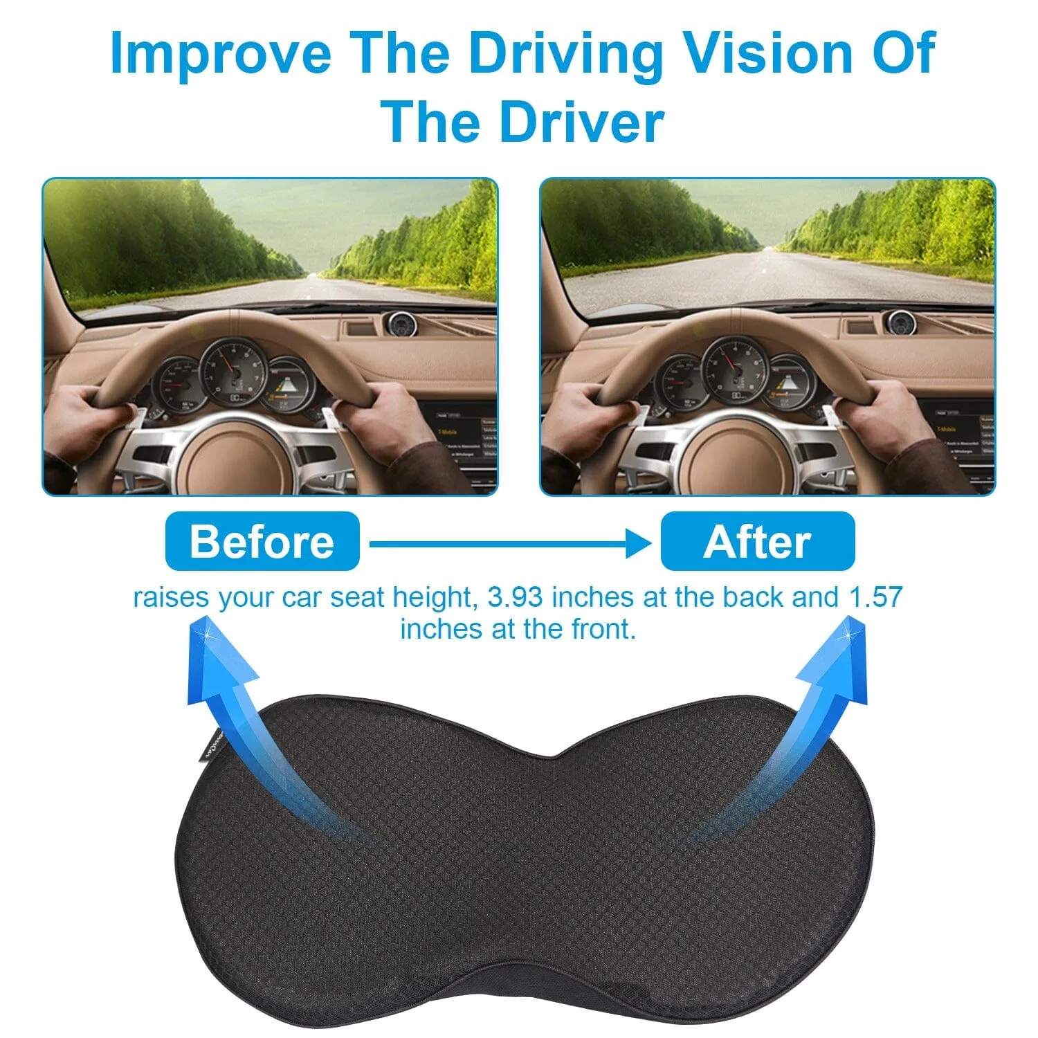 Chair Seat Cushion Car Memory Foam Pad