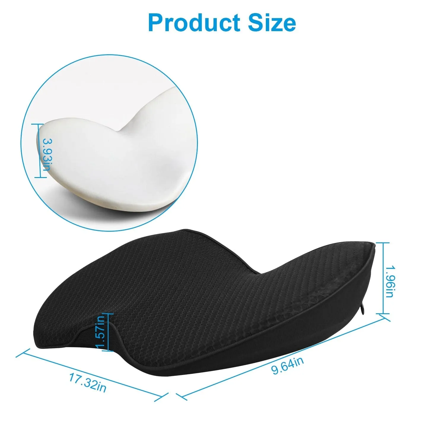 Chair Seat Cushion Car Memory Foam Pad