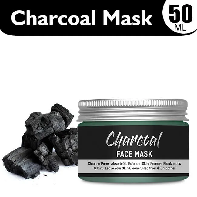 Charcoal Face Mask Best for Removing Black Heads, Dead Skin Cells & Deep Impurities