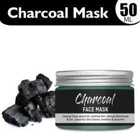 Charcoal Face Mask Best for Removing Black Heads, Dead Skin Cells & Deep Impurities