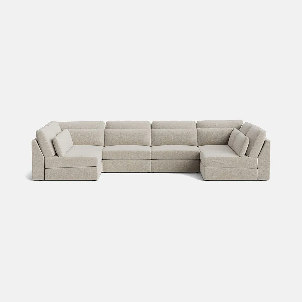 Chesham Luxe Chenille XL U Shape Open End - Vanilla Frost