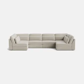 Chesham Luxe Chenille XL U Shape Open End - Vanilla Frost