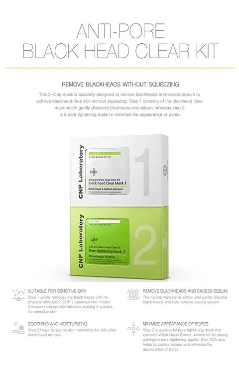 [CNP Laboratory]Anti-Pore Black Head Clear Kit  1Pack(6pcs), 1Box(20Pcs)