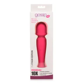 Curve Novelties Gossip Silicone Vibrating Wand 10x - Magenta