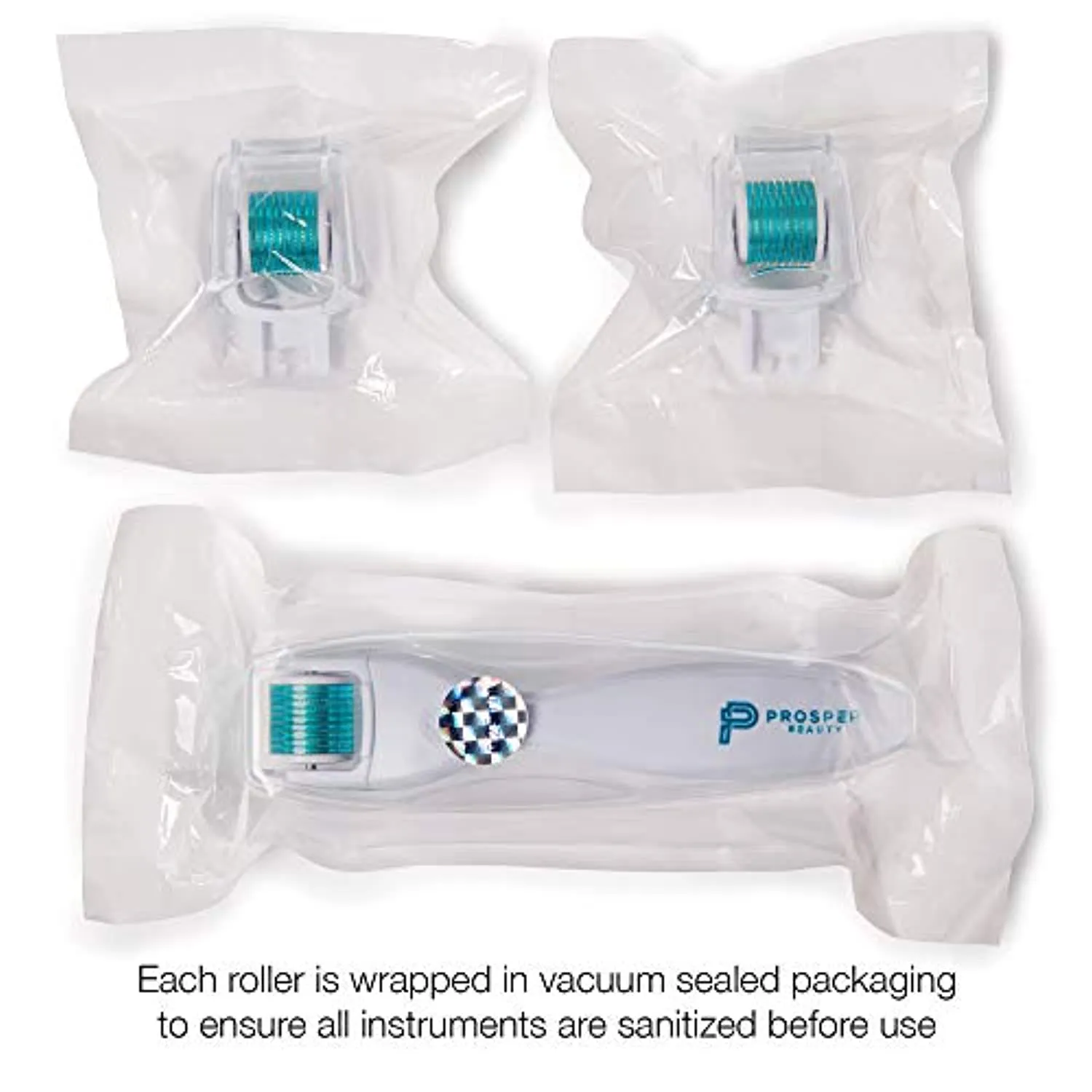 Derma Roller Microneedle 6 Piece Kit [DERMAROLL by Prosper Beauty] Face Roller with 4 Replaceable Heads Exfoliation Microdermabrasion Micro Derma Skin Care Tool Dermaplaning Dermapen Microneedling