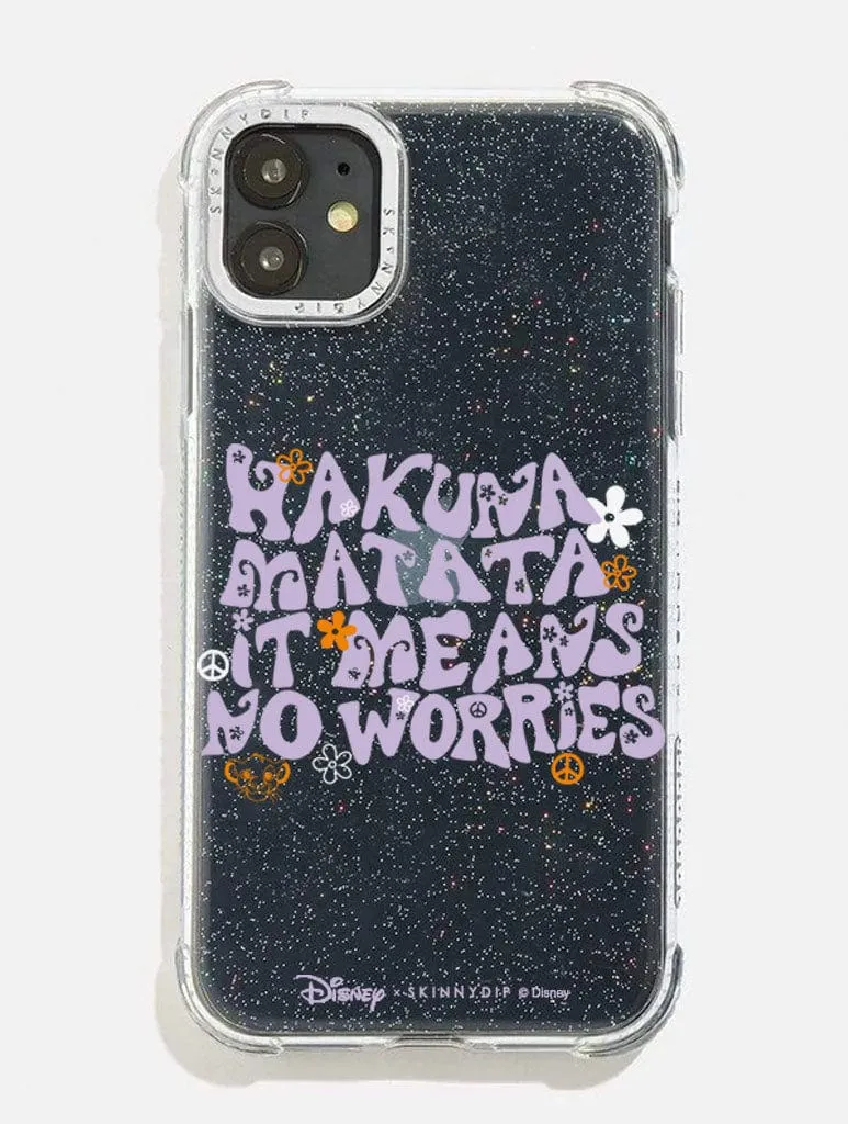 Disney Hakuna Matata Glitter Shock iPhone Case