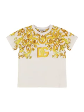 Dolce&amp;Gabbana   Maiolica print cotton jersey t-shirt 