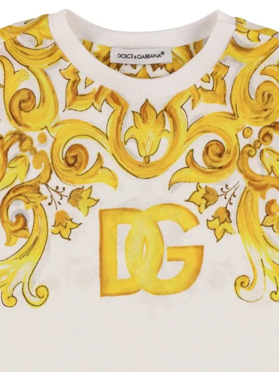 Dolce&amp;Gabbana   Maiolica print cotton jersey t-shirt 