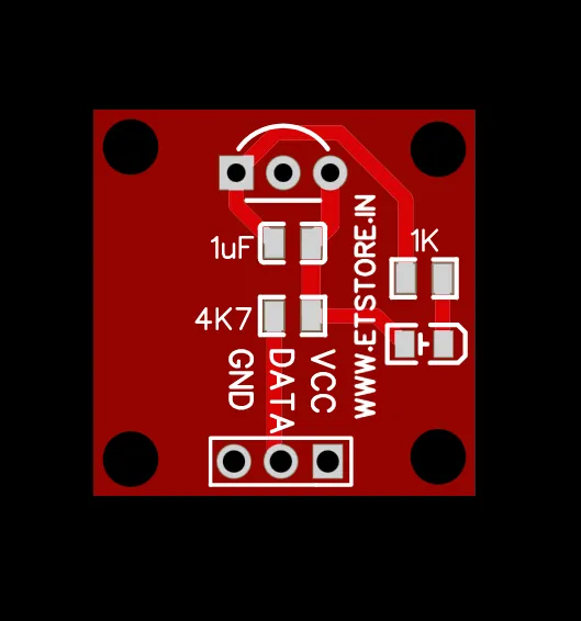 DS18B20 Temperature Sensor Module PCB ET5790