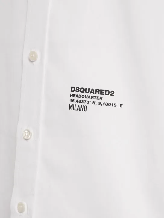 Dsquared2   D2 Headquarter dropped shoulder shirt 