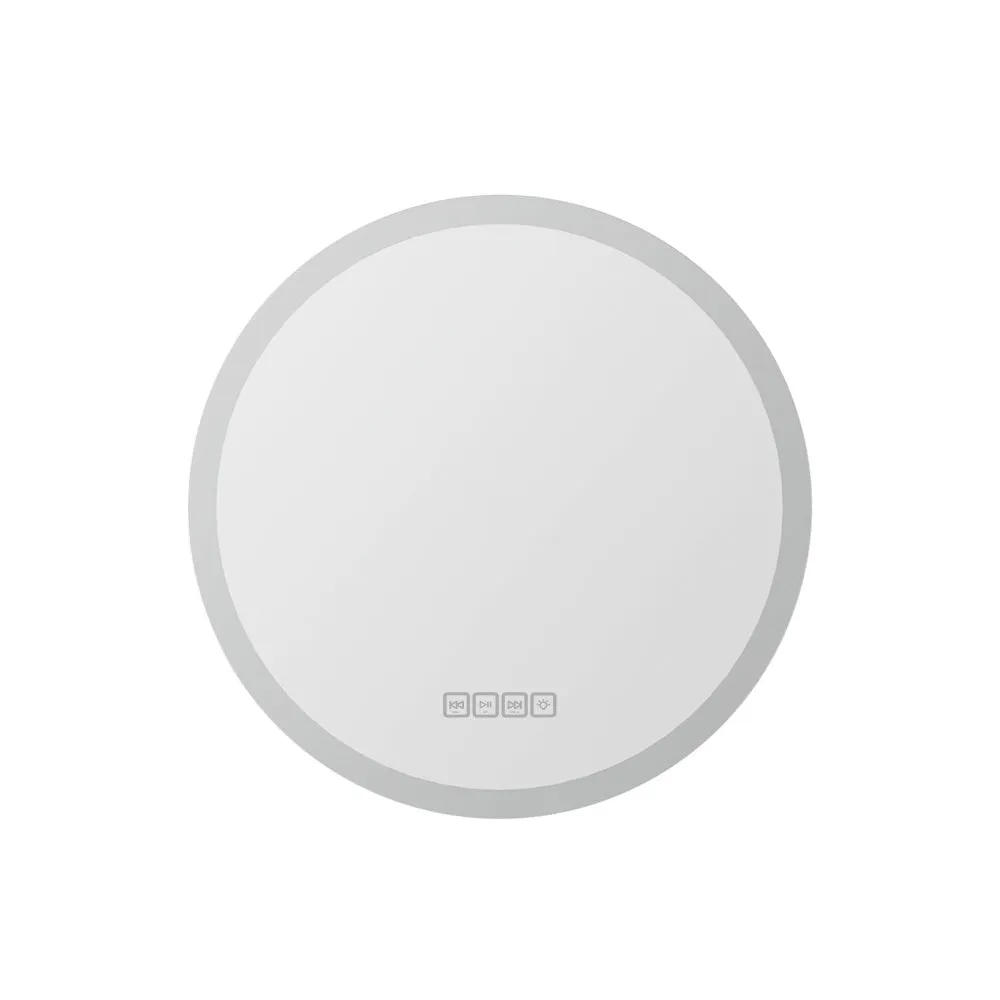 Embellir Bluetooth LED Wall Mirror With Light 50CM Bathroom Decor Round Mirrors