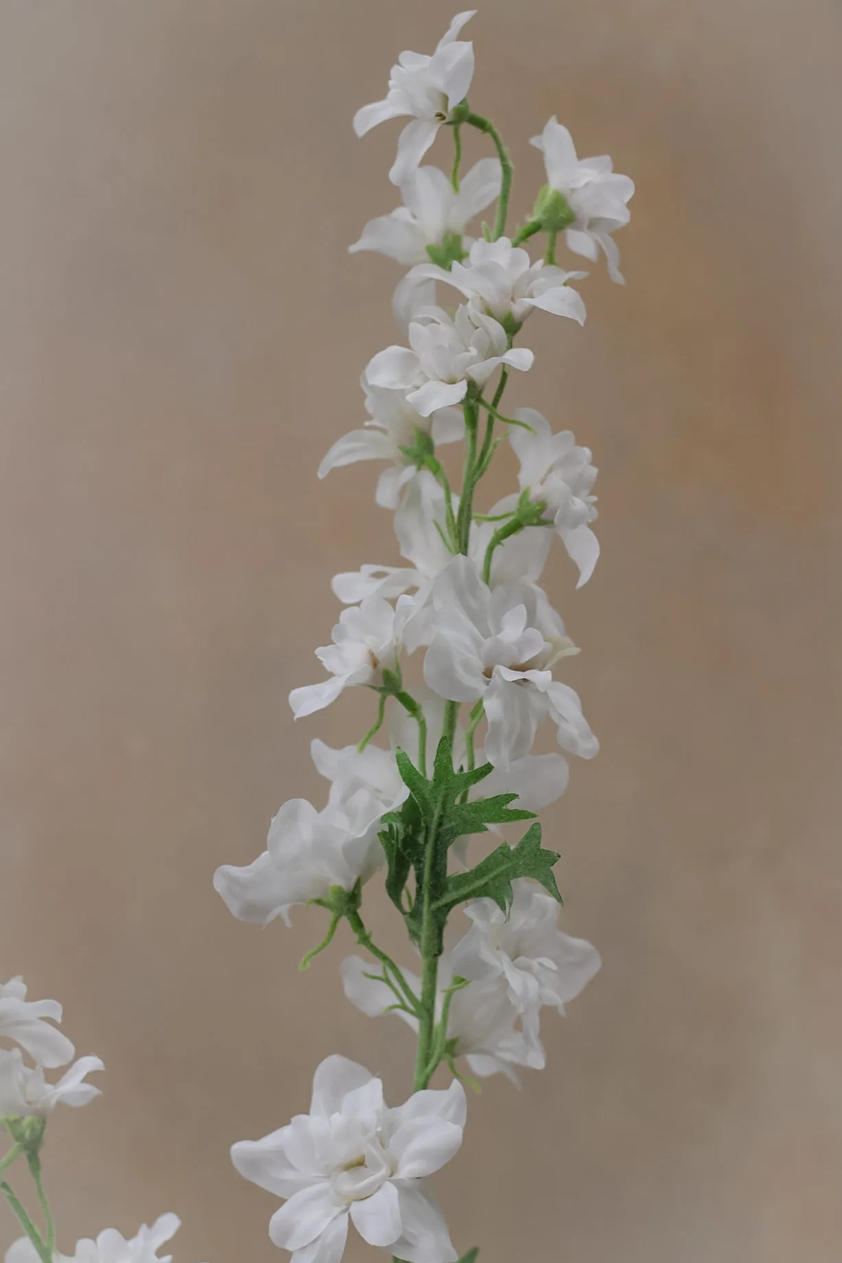 Faux White Wild Delphinium Spray