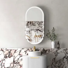 Flux Oval LED Cabinet - White