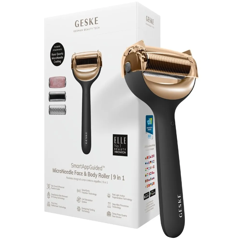 GESKE MicroNeedle Face Roller 9 In 1 Grey