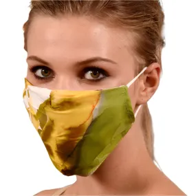 Green Water Paint Print Face Mask