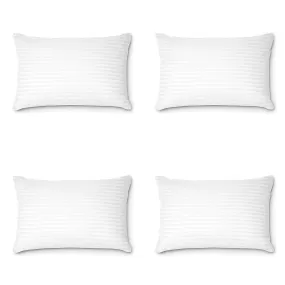 Habitat Rectangular 12x18 Inches Cushion, Set of 2, Leilani Microfiber Hotel Quality Premium Fibre Soft Cushion, Lumbar Pillow Filler - White