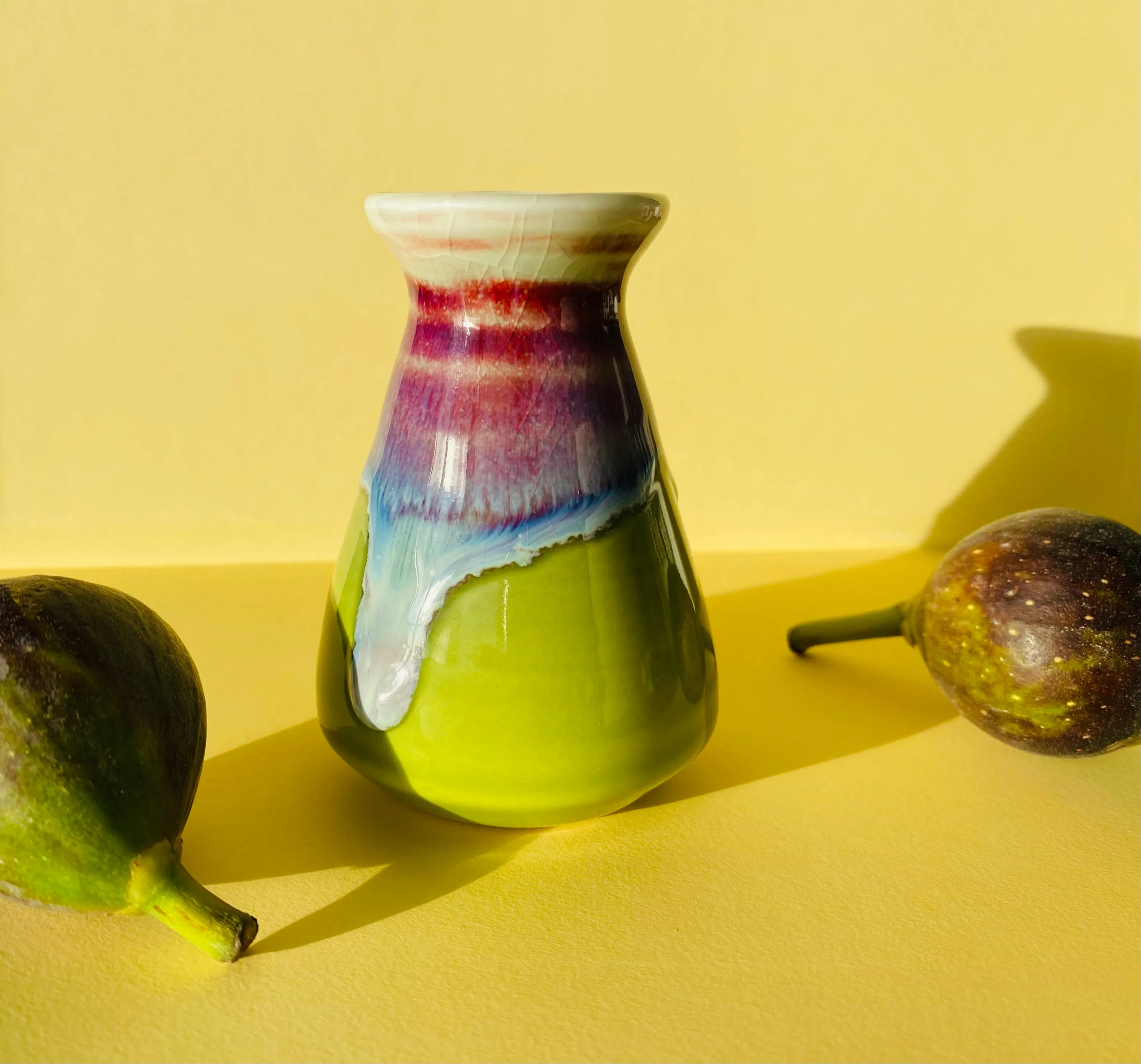 Handmade Figgy Delight Green Colour Little Vases