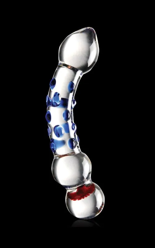 Icicles No 18 Dildo Glass (Blue/Red)