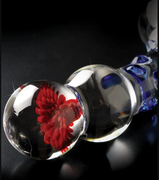 Icicles No 18 Dildo Glass (Blue/Red)