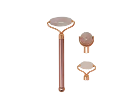 Interchangeable Heads Rose Quartz Roller Set