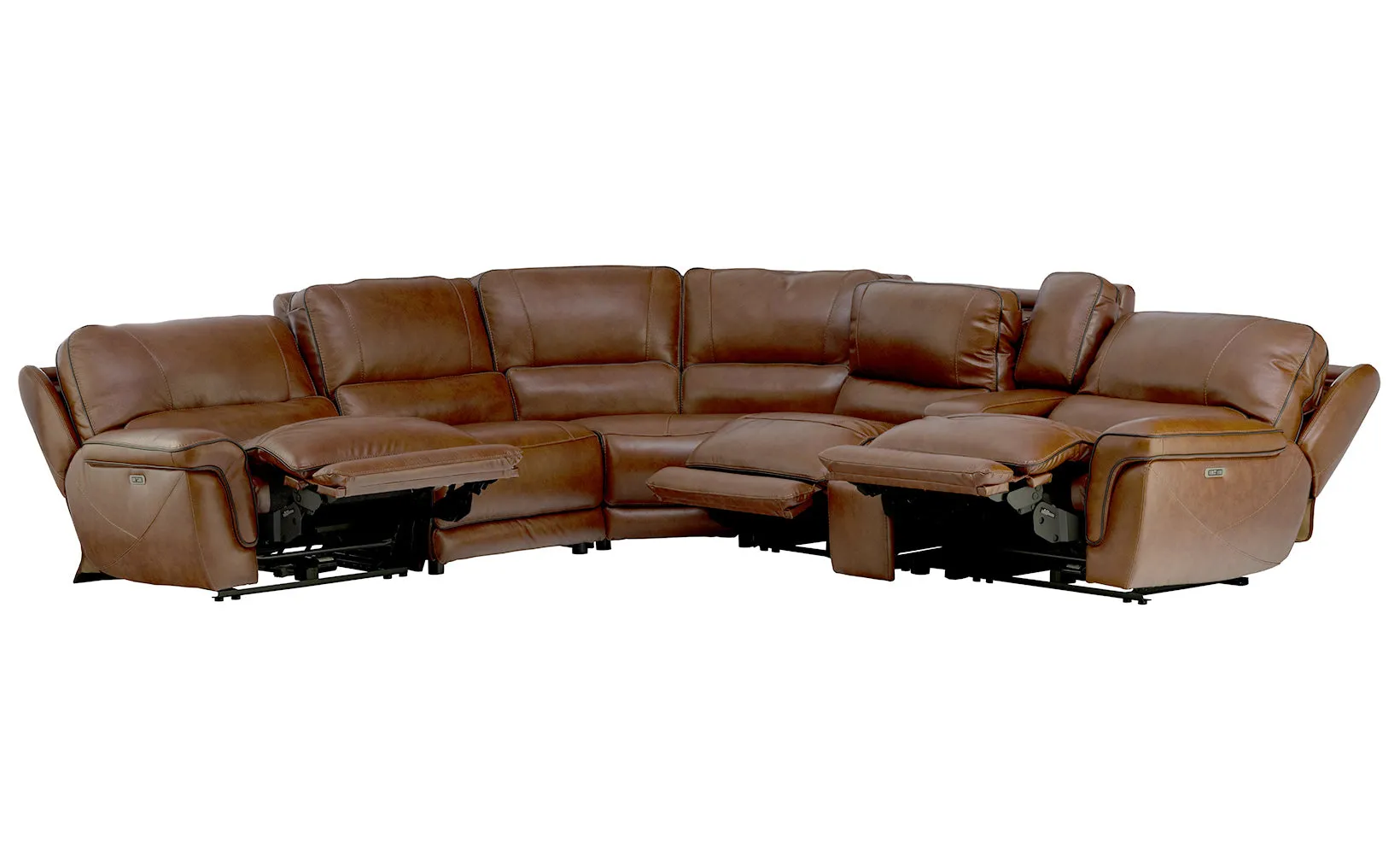 Itasca 6-Piece Leather Power Reclining Sectional