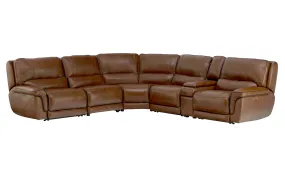 Itasca 6-Piece Leather Power Reclining Sectional