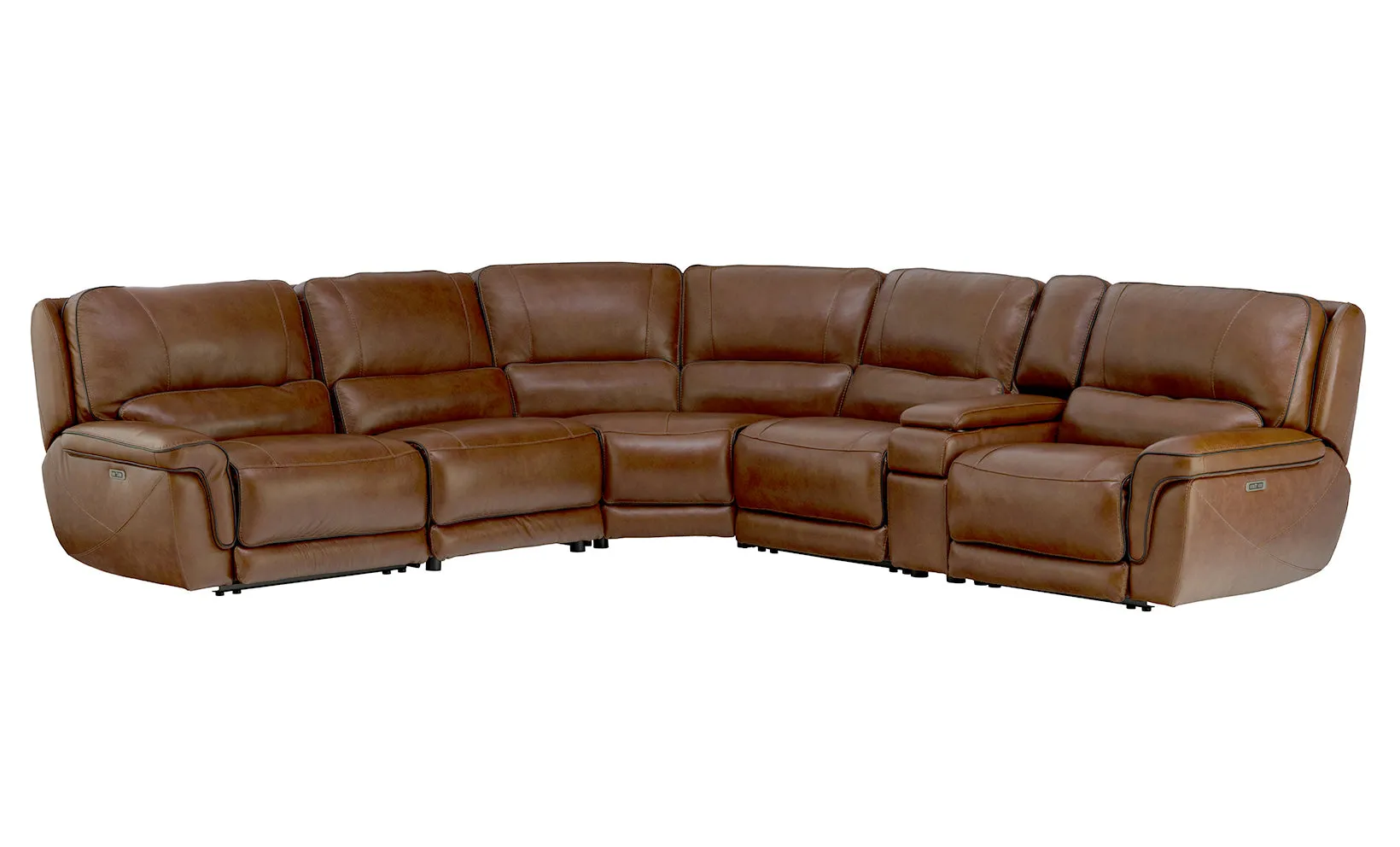 Itasca 6-Piece Leather Power Reclining Sectional
