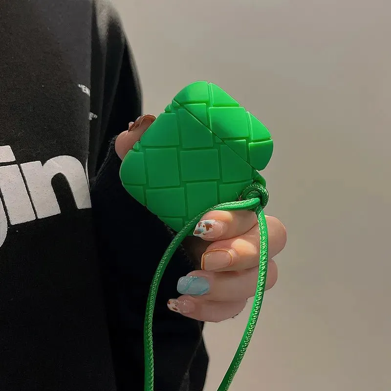 Kawaii Sillicone AirPods Case (Green & Pink)
