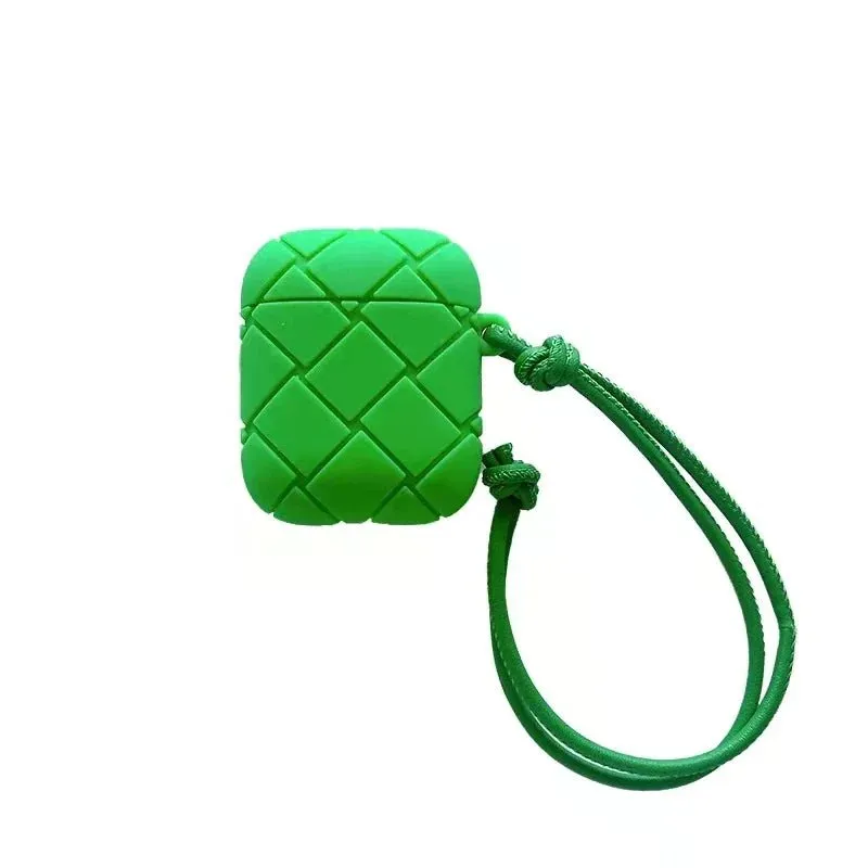 Kawaii Sillicone AirPods Case (Green & Pink)