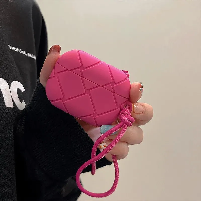 Kawaii Sillicone AirPods Case (Green & Pink)