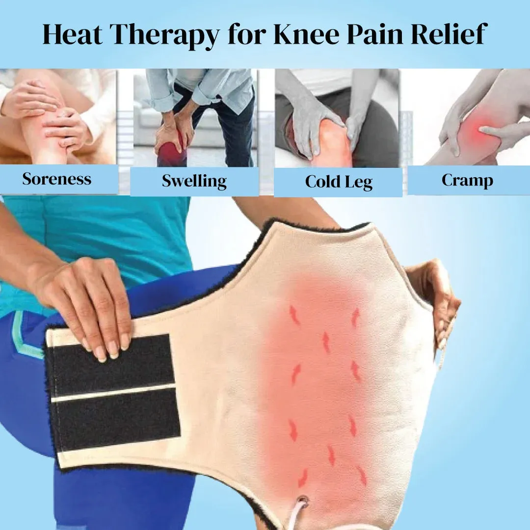 Knee Heating Pad Electric Orthopedic for Pain Relief Knee Wrap Thermal Therapy for Arthritis Ankle Elbow Joint Adjustable (Free Size) JSB H11